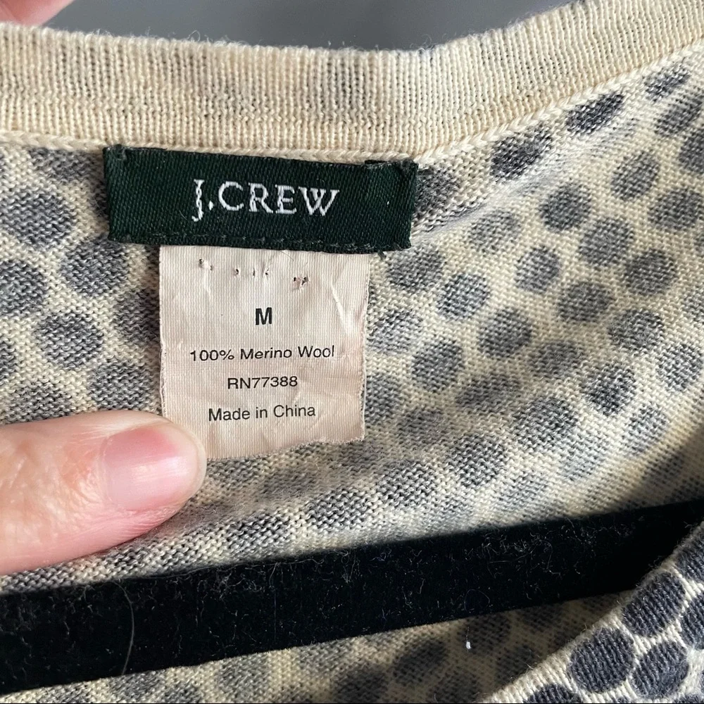 J. CREW🖤 Dot Cardigan Sweater